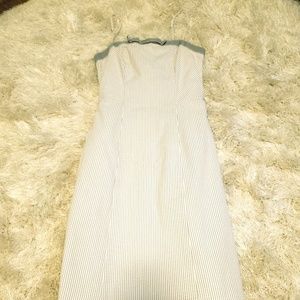 White & Grey stripe sundress